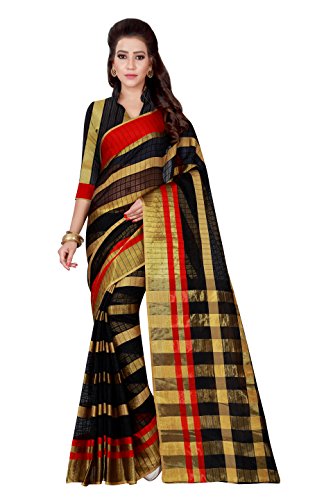 Shonaya Indian Women`S Party Wear Banarasi Art Silk Embellished Saree With Unstitched Blouse Piece (Multicolor)