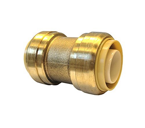 Libra Supply Lead Free 1-1/2 inch Push-Fit Coupling, Push to Connect, (Click in for more size options), 1-1/2'', 1-1/2-inch, Fits copper tubing, CTS, CPVC and PEX