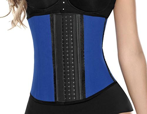 Fierce Honey Women's Latex Waist and Abdominal Girdle, Sky Blue, Medium