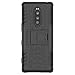 Sony Xperia 1 Case,PUSHIMEI with Kickstand Hard PC Back Cover Soft TPU Dual Layer Protection Phone Case Cover for Sony Xperia 1 6.5