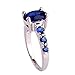 Psiroy 2 Carat Blue Sapphire Birthstone Engagement Ring for Women