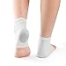 Coopay 3 Pairs Vented Moisturizing Gel Heel Socks Day Night Open Toe Care Socks for Dry Hard Cracked Skin (Black White Gray)