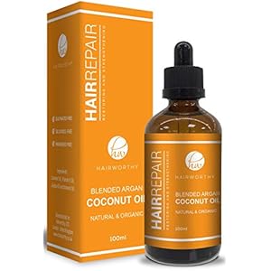 Hairworthy – Hairrepair 100% Organic Natural Argan, Coconut, Jojoba, Almond & Vitamin E Oil For Damaged Hair – Experience Healthy, Silky & Shiny Hair