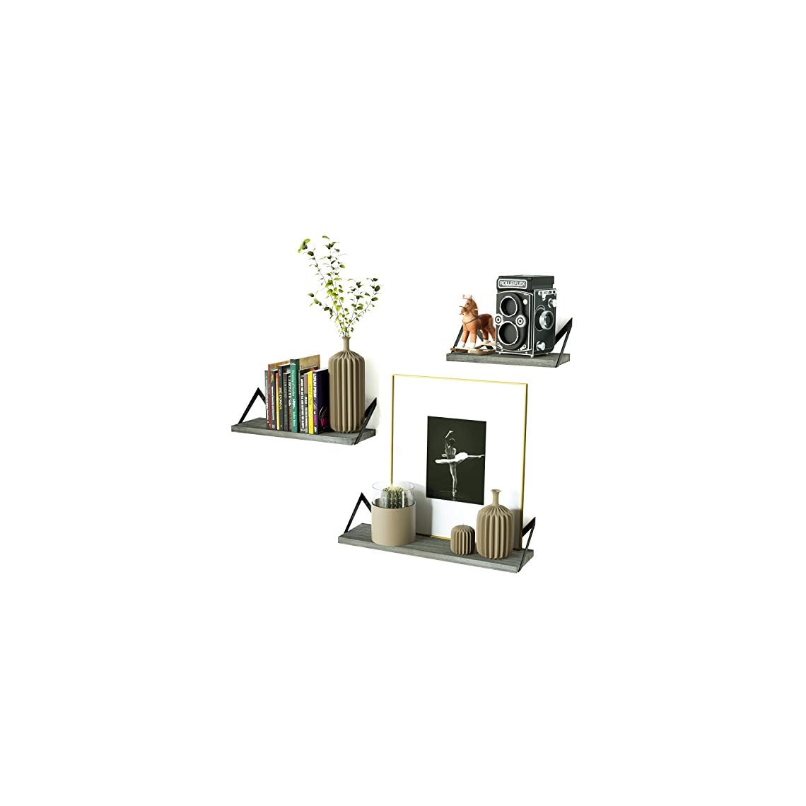 SRIWATANA Floating Shelves Wall Mounted, Rustic Wall Shelves for