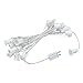 Novelty Lights 25 Foot String Light Set - Indoor/Outdoor Stringer Set for Christmas, Wedding Decor, Patios, & More - C9/E17 Intermediate Base (White Wire, 12
