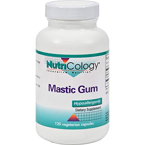 NutriCology Mastic Gum - Hypoallergenic - 120 Vegetarian Capsules (Pack of 2)