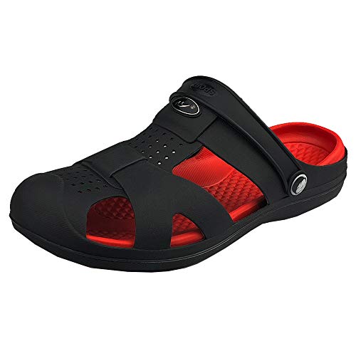 SOSUSHOE Womens and Mens Garden Clogs Mules Slip on Sandals for Outdoor Black
