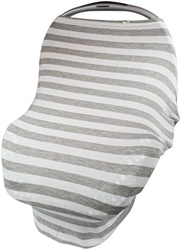 Premium Nursing Cover for Breastfeeding Moms, Multi Use Including High Chair Cover, Infant Baby Car Seat Cover, Shopping Cart Cover and Infinity Scarf, Perfect Accessory for Boys and Girls