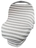 Premium Nursing Cover for Breastfeeding Moms, Multi Use Including High Chair Cover, Infant Baby Car Seat Cover, Shopping Cart Cover and Infinity Scarf, Perfect Accessory for Boys and Girls
