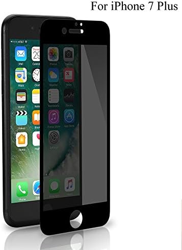 iPhone 7 Plus Screen Protector Tempered Glass Privacy 180º Anti Spy Peeping 3D Full Screen Film 5.5 Inches (Not for iPhone 7) Scratch Proof, Anti-Fingerprint by SANFEEL (Black)