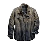 Harley-Davidson Men's Schematic Plaid Slim Fit Shirt, Plaid