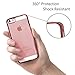 Iphone SE Case - HD Clear Screen Protector Included - Shock-Absorption Clear TPU Bumper Case Slim Fit Soft Cover Shell , for iPhone 5/5s/SE (Rose Gold)