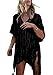 Jeasona Women’s Bathing Suit Cover Up Bikini Swimsuit Swimwear Crochet Dress (Black),M