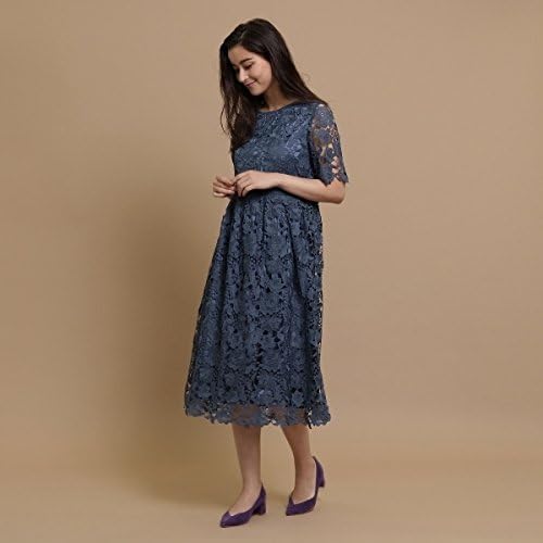 Amazon Co Jp アナトリエ Anatelier ワンピース Moi Non Plus モア ノン プリュ ローズレースドレス ブルー 092 38 服 ファッション小物