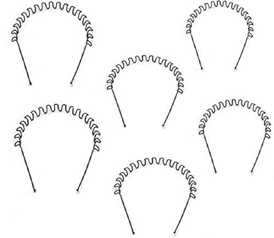 Aairaa Zig Zah Hair Band Wavy Head Band For Men And Women Set Of 6