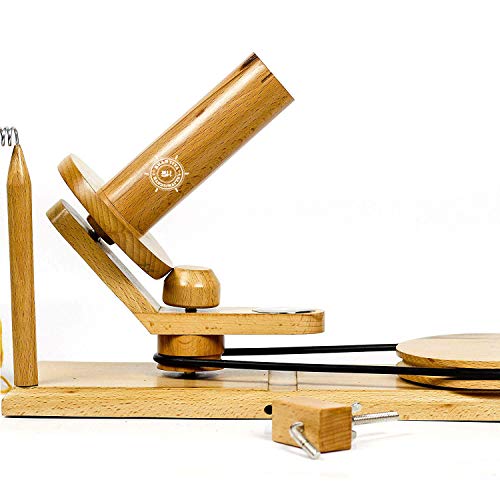 Bhartiya Handicrafts Wooden Yarn Ball Winder for Heavy Duty Large Knitting Wood Center Pull Natural Wool Winder String Holder Winder