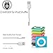 iPod Shuffle Cable, DISDIM 2 Pack 3.5mm Jack/Plug to USB Charger Sync Data Transfer Charging Cable for Apple iPod Shuffle 3rd / 4th / 5th / 6th / 7th Generation