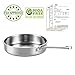 BONAZZA Professional Cooking Skillet Tri-Ply Stainless Steel Fry Pan Set 8-Inch & 10-Inch, Fast and Even Heating with All Cooktops Induction Dishwasher Safe FDA Approved & PFOA Free