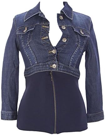 9Fashion Maternity Women's Cortes Denim Jacket, X-Small, Indigo
