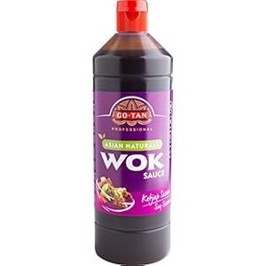 Go-Tan Originele Wok Ketjap Sesamsaus, 1 liter, verpakking van 6 stuks