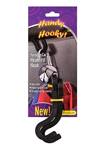 Handy Hooky 2pc Car Seat Headrest Hanger Storage Hooks - Purse Handbag Grocery Bag Holder - Thumbnail 6
