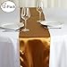 Tiger Chef 12-Pack Deep Gold 12 x 108 inches Long Satin Table Runner for Wedding, Table Runners fit Rectangle and Round Table Decorations for Birthday Parties, Banquets, Graduations, Engagements