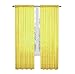 GoodGram 2 Pack: Ultra Luxurious High Thread Rod Pocket Sheer Voile Window Curtains Assorted Colors (Yellow)