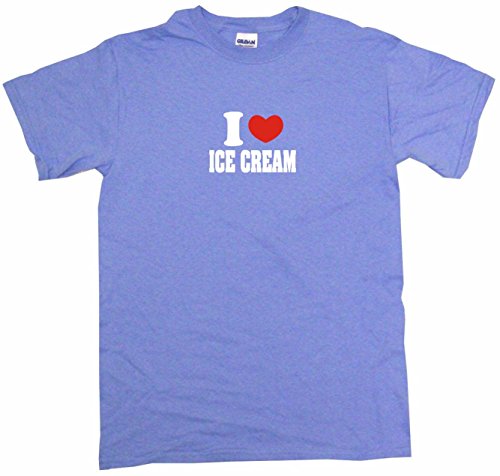 I Heart Love Ice Cream Men's Tee Shirt XL-Light Blue