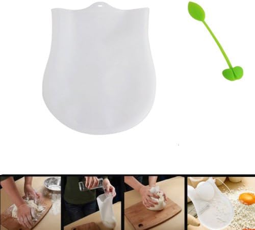Nonstick Silicone Kneading Dough Bag, gloednApple Reusable Kneading Bread Dough Flour Hand Mix Maker Marinate Bag