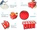 Frozen Popsicle Mold - 10 Cavities Food Grade Silicone Popsicle Molds + 62 Popsicle Sticks + 50 Popsicle Bags + Silicone Funnel + Cleaning Brush - BPA Free (Red)