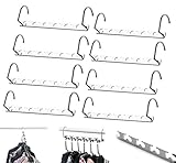 8 Pcs Space Saving Hangers Magic Hangers Metal Heavy Duty Hooks Closet Clothing Hanger Organizer, 10 inch