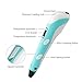 3D Pen for Doodling, Art, Craft Making, 3Dimage P2 Professional Printing 3D Pen Modeling and Education ABS/PLA Create 3D Art No Mess, Non-Toxic, Smoky Blue