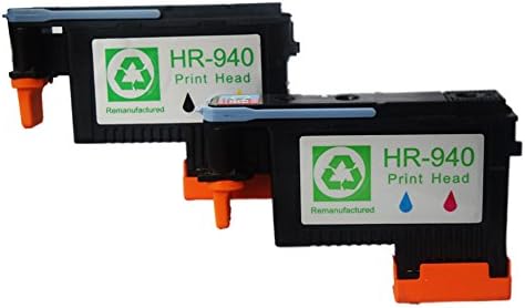 Tyjtryjty 2 Pack Refurbished 940 Printhead Use for HP940 Print Head C4900A C4901A For HP Officejet Pro 8000 8500 8500A 8500A Plus 8500A Premium (Magenta/Cyan Black/Yellow)