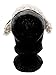 Bienvenu Winter Kids Cable Knit Warm Dog Animal Hats Knitted Hooded Scarf Beanies for Autumn Winter, Black