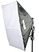 Fancierstudio 2400 watt lighting kit softbox light kit video lighting kit with Background stand 6'x9' Black, White and Chromakey green backdrop by Fancierstudio UL9004S3 6x9BWG