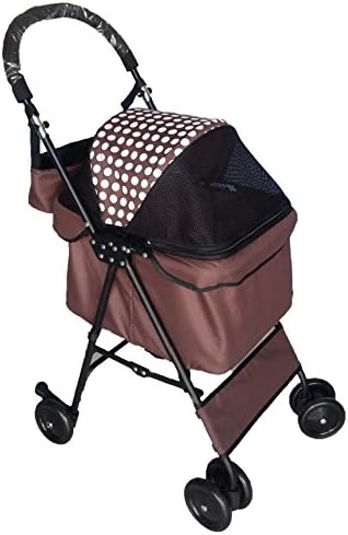 NAUY- Pet Stroller Dog Cart Light Trolley Suspension Reversing Cat Car Folding Storage Go Out Lightweight and Durable Dog Supplies (color : #3)