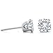 14K White Gold Stud Earrings Set Round 4 Prong Forever Classic Faint Color 0.46cttw 4mm Created Moissanite from Charles & Colvard