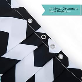 LIVILAN Teal Shower Curtain, Nautical Shower Curtain, Shower Curtain Teal, Striped Shower Curtain, Anchor Shower Curtain… 41%2BhfDMXnFL