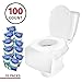 Banana Basics X-Large Disposable Paper Toilet Seat Covers | Potty Seat Covers | Flushable | Travel Friendly Packaging For Adult Use & Kids Potty Training | (10 Packs 100 Count)