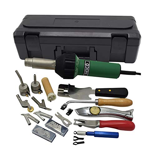 120V 1600W Professional Linoleum or PVC Vinyl Flooring Welding Heat Gun Kit with Hand Held Hot Air Plastic Welder and Floor Welding Tools of Quarter Moon Trimming Skiving Knife (Plastic Carrying Case) - Thumbnail 6