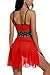 Avidlove Women V Neck Babydoll Strap Lingerie Lace Chemise Teddy Outfits (XXL, Red)