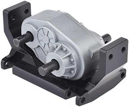 RC Car 1/10 73mm CNC Transfer Case with Fixed Plate Holder for Axial SCX10 D90 RC4WD 1:10 Rc Crawler Silver