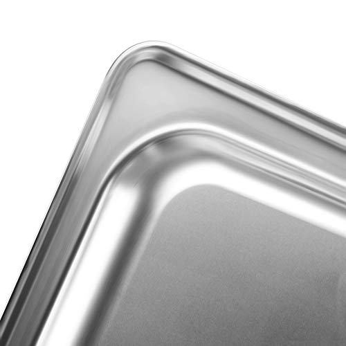 image for Kitma 1/4 Size Stainless Steel Solid Steam Table Pan Cover, Pan Lids, 