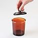 mDesign Tint Bathroom Vanity Canister Jar for Cotton Balls, Swabs, Cosmetic Pads - Brown
