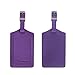 Travelambo Leather Luggage Bag Tags (deep purple)