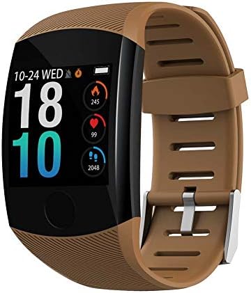 dulawei3 Q11 Smart Bracelet Sports Watch with Heart Rate Activity Tracking Blood Pressure Sleep Monitor GPS Fitness Ultra-Long Battery Life for Kids Women Men Gifts Brown