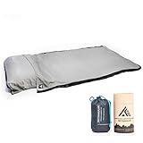 Kingdom Outdoor Gear 100% Premium Mulberry Silk Rectangular Sleeping Bag Liner and Travel Sheet with Stuff Sack