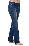 PajamaJeans Womens Petite Pants Stretch - Petite Bootcut Jeans, Blue, XL