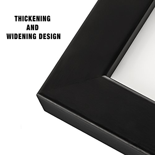 image for UnityStar 11x14 Picture Frame, Matted to 8x10 Black Photo Frame,Solid 