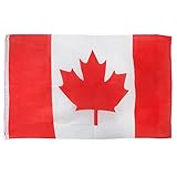 Canada National Flag (5ft X 3ft) (5 x 3) (Red/White)